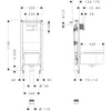 Kép 2/2 - Hansgrohe EluPura S Teljes WC-szett falsík alatti öblítőrendszerrel, iFrame Element E öblítőlappal, EluPura WC-ülőkével 60303140