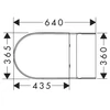 Kép 2/2 - Hansgrohe GladeLake S Monoblokkos WC-szett 640, többszörös kimenettel, AquaChannel Flush, WC-tartállyal, WC-ülőkével és fedéllel Fehér 60312450