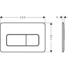 Kép 5/5 - Hansgrohe iFrame Original Q Öblítőlap, dual mennyiség Matt Fehér 66001700