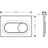 Kép 6/6 - Hansgrohe iFrame Original S Öblítőlap, dual mennyiség Matt Fekete 66002670