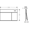 Kép 5/5 - Hansgrohe iFrame Element E Öblítőlap, dual mennyiség Polírozott Arany Hatású 66003990