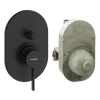 Kép 1/2 - Hansgrohe Zesis S Egykaros kádcsaptelep szett, falsík alatti Matt Fekete 74418670