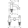 Kép 3/3 - Hansgrohe Zesis S 2-lyukú kádperemre szerelhető csaptelep Króm 74423000