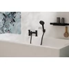 Kép 2/3 - Hansgrohe Zesis S 2-lyukú kádperemre szerelhető csaptelep, váltószeleppel és Vernis Blend kézizuhannyal Vario Matt Fekete 74424670