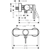 Kép 4/4 - Hansgrohe Zesis S Egykaros zuhanycsaptelep, falsíkon kívüli Króm 74621000