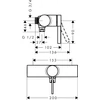 Kép 4/4 - Hansgrohe Zesis S Egykaros zuhanycsaptelep falsíkon kívüli szereléshez, 15,3 cm-es középtávolsággal Matt Fekete 74622670