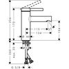 Kép 6/6 - Hansgrohe Zesis S Egykaros mosdócsaptelep 100, CoolStart, Push-Open lefolyógarnitúrával Króm 74724000