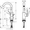 Kép 3/3 - Hansgrohe Zesis S Egykaros mosdócsaptelep 210, CoolStart, elforgatható kifolyóval, automata lefolyógarnitúrával Matt Fekete 74740670