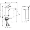 Kép 4/4 - Hansgrohe Vivenis Egykaros mosdócsaptelep 110, CoolStart, automata lefolyógarnitúrával Szálcsiszolt Bronz 75023140