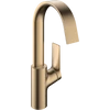 Kép 1/2 - Hansgrohe Vivenis Egykaros mosdócsaptelep 210, elforgatható kifolyóval és automata lefolyógarnitúrával Szálcsiszolt Bronz 75030140