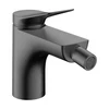 Kép 1/2 - Hansgrohe Vivenis Egykaros bidécsaptelep automata lefolyógarnitúrával Szálcsiszolt Fekete Króm 75200340