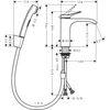 Kép 2/2 - Hansgrohe Vivenis Egykaros mosdócsaptelep bidé kézizuhannyal és 160 cm-es zuhanytömlővel Szálcsiszolt Bronz 75210140