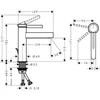 Kép 2/2 - Hansgrohe Finoris Egykaros mosdócsaptelep 110, CoolStart, automata lefolyógarnitúrával Matt Fekete 76025670