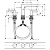 Kép 3/3 - Hansgrohe Finoris Mosdócsaptelep 110, Push-Open lefolyógarnitúrával, Szálcsiszolt Fekete Króm 76033340