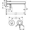 Kép 2/2 - Hansgrohe Finoris Egykaros mosdócsaptelep falsík alatti szereléshez, 22,8 cm-es kifolyóval szálcsiszolt bronz 76050140