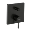 Kép 1/3 - Hansgrohe Finoris Egykaros kádcsaptelep falsík alatti szereléshez, iBox universalhoz, Szálcsiszolt Fekete Króm 76415340
