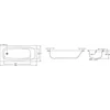 Kép 2/2 - JIKA Tanza 170x70 cm egyenes acéllemez kád, 1,8 mm H2251800000001