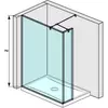 Kép 1/2 - JIKA Walk-In PURE 120 zuhanyfal, oldalfalhoz rögzített, rövid üvegfallal, sarok profillal H2674260026681