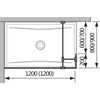 Kép 2/2 - JIKA Walk-In PURE 120 zuhanyfal, oldalfalhoz rögzített, rövid üvegfallal, sarok profillal H2674260026681