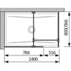 Kép 2/2 - JIKA PURE Walk In zuhanyfal, sarok változat, 80x80 cm H2684250026681