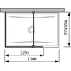 Kép 2/2 - JIKA Walk-In PURE "L" zuhanyfal 120x80 cm H2694210026681