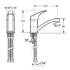 Kép 2/2 - JIKA TALAS mosogató csaptelep, 14.3 cm, króm H3511N10042201