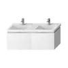 Kép 1/2 - JIKA CUBITO alsószekrény 130 cm-es mosdóhoz, 2 fiókkal, fehér/fényes lakk H40J4274015001