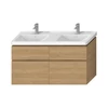 Kép 1/2 - JIKA Cubito Pure alsószekrény a 130 cm-es mosdóhoz, tölgy H40J4274025191