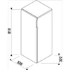 Kép 2/2 - JIKA CUBITO középmagas szekrény, 32.2 cm mély, bal zsanér, fehér H43J4211105001