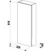 Kép 2/2 - JIKA CUBITO középmagas szekrény, 16.5 cm mély, jobb zsanér, tölgy H43J4241205191
