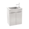 Kép 1/2 - JIKA CUBE alsószekrény 50x34 cm-es mosdóval, 2 ajtóval, fehér H4536411763001