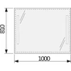 Kép 2/2 - JIKA CLEAR tükör, LED világítással, 100×81 cm H4557651731441