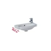 Kép 1/4 - JIKA TIGO kézmosó, 45 cm, csaplyuk a jobb oldalon, fehér H8152120001061
