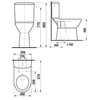 Kép 2/2 - JIKA DEEP BY magasított kombi-WC csésze, 50 cm, alsó kifolyású, fehér H8236170000001