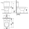 Kép 2/2 - JIKA TIGO kombi-WC csésze, hátfalhoz illeszkedő, VARIO lefolyós, fehér H8242160000001