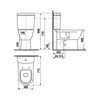 Kép 2/2 - JIKA Mio magasított (48 cm) álló kombi-WC csésze, mélyöblítésű, VARIO lefolyós, JIKA perla H8247161000001