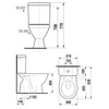 Kép 2/2 - JIKA LYRA PLUS monoblokkos WC, vízbevezetéssel oldalt, alsó kifolyású H8263870002411