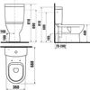 Kép 2/2 - JIKA MIO WC tartály, alsó vízbekötéshez, DualFlush, belső szerelvénnyel H8277130002421