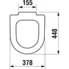 Kép 2/2 - JIKA LYRA BALTIC duroplaszt WC ülőke fedél nélkül H8932823000001