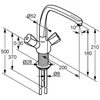 Kép 3/3 - Kludi Standard 319110515 Mosogató csaptelep nyílt rendszerű vízmelegítőhöz