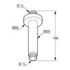 Kép 2/2 - Kludi A-QA 150 mm-es mennyezeti csatlakozó 6651505-00