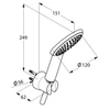 Kép 4/4 - KLUDI Freshline zuhanyszett kádhoz 1S, fehér/króm 6785091-00