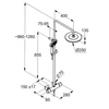 Kép 2/2 - KLUDI FRESHLINE THERMOSTAT DUAL SHOWER SYSTEM 6709205-00WR9