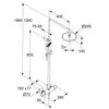 Kép 2/2 - KLUDI LOGO THERMOSTAT DUAL SHOWER SYSTEM 6808239-00