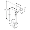 Kép 2/2 - KLUDI LOGO DUAL SHOWER SYSTEM csapteleppel 6808505-00WR6