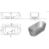 Kép 3/3 - Kolpa-San Comodo-FS 185x90/MO White szabadon álló fürdőkád levegő masszázs rendszerrel 570360