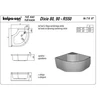 Kép 2/2 - Kolpa-San Dixie 90x90 negyedköríves zuhanytálca 790070