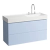 Kép 1/2 - LAUFEN Kartell LAUFEN Alsószekrény, két fiókkal, 813333 tip. mosdóhoz, Szürkéskék H4076490336451