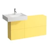 Kép 1/2 - LAUFEN Kartell LAUFEN Oldal polc egy ajtóval és két polccal, mosdó balos, Mustár Sárga H4082910336441