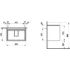 Kép 2/2 - LAUFEN BASE 2.0 Alsószekrény, 2 fiók, PRO S H810967 mosdóhoz, Vad Tölgy H4112921082671